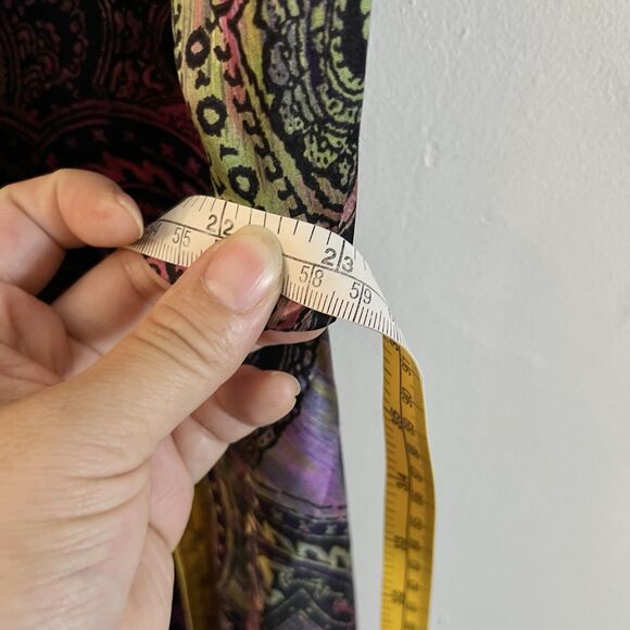 Natori Slip Dress Chemise Spaghetti Straps Purple Paisley Y2K Gyaru Midi Sz M - Picture 7 of 9